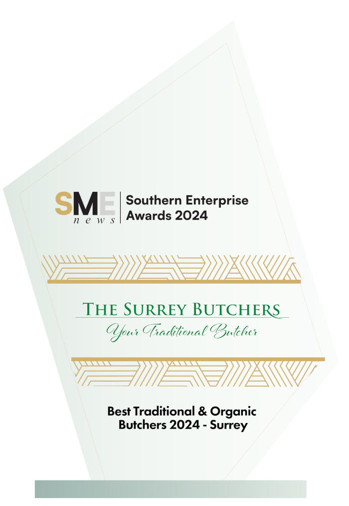The Surrey Butchers has won the UK Enterprise Award for 'Best Traditional & Organic Butchers 2024 